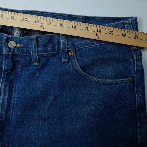 Carhartt Flannel Lined Pants Mens 42x29 Relaxed Twill Denim Outdoor Utility - Picture 7 of 8